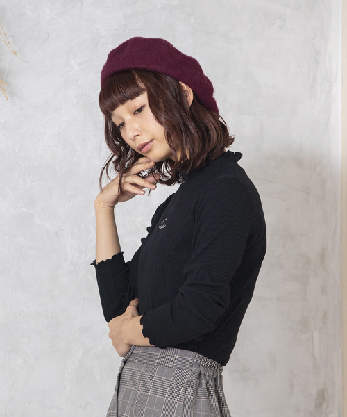 WEGO(ウィゴー)の「WEGO/バスクベレー帽(ハンチング/ベレー帽・レディース・ダークグリーン/グレー/マスタード/キャメル/ワイン/ダークオレンジ/ブラック・FREE)」の15枚目の写真