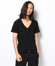 BRAID DESIGN V NECK T-SHIRT / 編込みVネックTEE