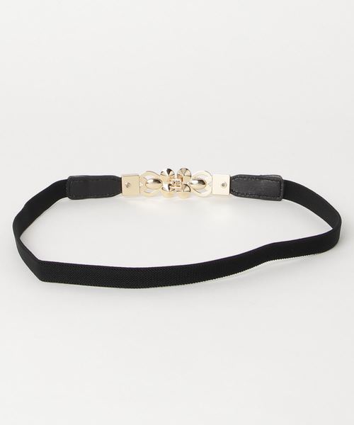 Cupid Heart（キューピッドハート）の「【Cupid Heart】結婚式ベルト フラワーモチーフパールベルト（ベルト・レディース・ブラック・MEDIUM）」の2枚目の写真