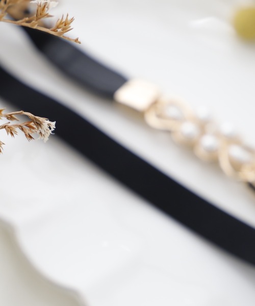 Cupid Heart（キューピッドハート）の「【Cupid Heart】結婚式ベルト フラワーモチーフパールベルト（ベルト・レディース・ブラック・MEDIUM）」の10枚目の写真