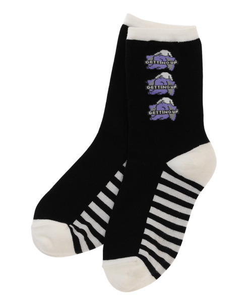 Candy Stripper（キャンディストリッパー）の「GETTING OUT ソックス（ソックス/靴下・レディース・ブラック/オフホワイト/ピンク・FREE）」の3枚目の写真