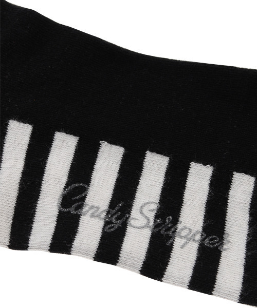 Candy Stripper（キャンディストリッパー）の「GETTING OUT ソックス（ソックス/靴下・レディース・ブラック/オフホワイト/ピンク・FREE）」の5枚目の写真