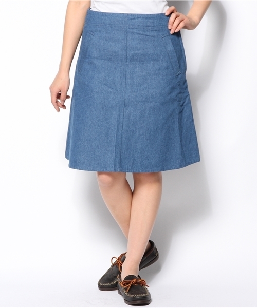 BEAMS BOY（ビームスボーイ）の「△BEAMS BOY / デニムフレアSK**（スカート・レディース・ブルー/ネイビー・0/1）」の12枚目の写真