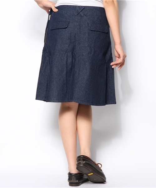 BEAMS BOY（ビームスボーイ）の「△BEAMS BOY / デニムフレアSK**（スカート・レディース・ブルー/ネイビー・0/1）」の4枚目の写真