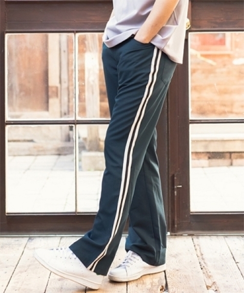 CAMBIO（カンビオ）の「mp6853-TRフレアラインパンツ（その他パンツ・メンズ・ブラック/モスグリーン/ダークパープル・L/M/S）」の2枚目の写真