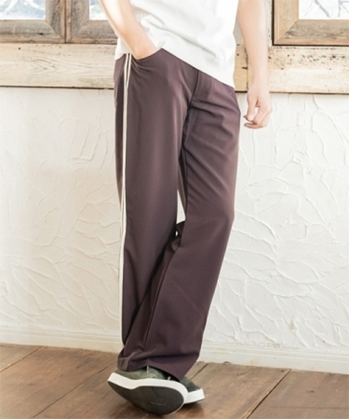 CAMBIO（カンビオ）の「mp6853-TRフレアラインパンツ（その他パンツ・メンズ・ブラック/モスグリーン/ダークパープル・L/M/S）」の3枚目の写真