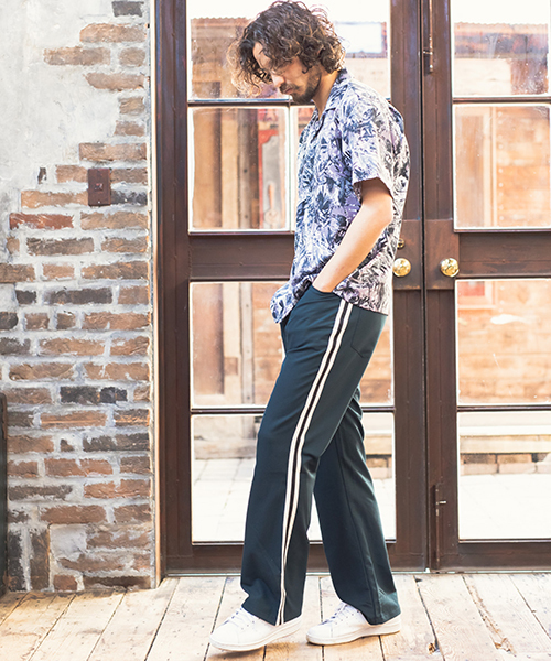 CAMBIO（カンビオ）の「mp6853-TRフレアラインパンツ（その他パンツ・メンズ・ブラック/モスグリーン/ダークパープル・L/M/S）」の20枚目の写真