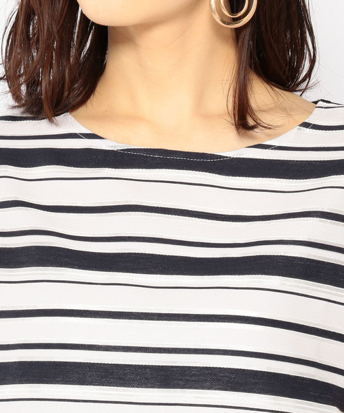 A/C DESIGN BY ALPHA CUBIC（エーシーデザインバイアルファキュービック）の「ボーダーブラウス（シャツ/ブラウス・レディース・イエロー/ネイビー/グリーン・M size/L size）」の18枚目の写真