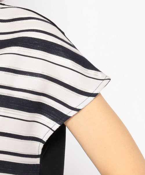 A/C DESIGN BY ALPHA CUBIC（エーシーデザインバイアルファキュービック）の「ボーダーブラウス（シャツ/ブラウス・レディース・イエロー/ネイビー/グリーン・M size/L size）」の17枚目の写真