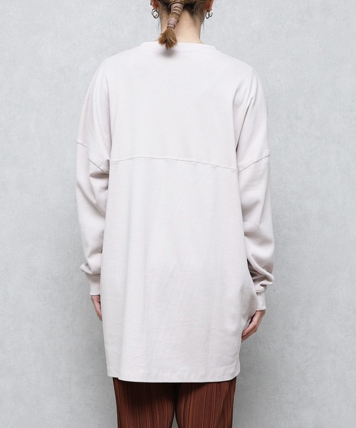 reca（レカ）の「ゆるシルエットテールカットコットンカットソー（Tシャツ/カットソー・レディース・ホワイト/ブラック/杢グレー/ベージュ・ONE SIZE）」の18枚目の写真