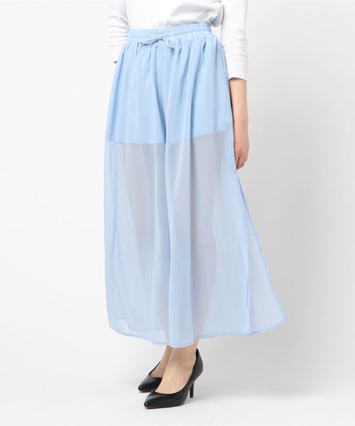 one way（ワンウェイ）の「シースルーエアリーPT（その他パンツ・レディース・ブラック/ベージュ/ライトブルー・FREE）」の3枚目の写真