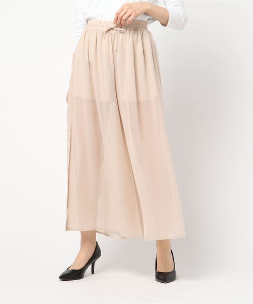 one way（ワンウェイ）の「シースルーエアリーPT（その他パンツ・レディース・ブラック/ベージュ/ライトブルー・FREE）」の5枚目の写真