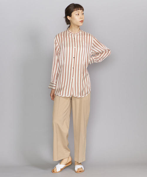 BEAUTY&amp;YOUTH UNITED ARROWS - 専用B&amp;Y コットンストライプバンドカラーシャツ BEAUTY&YOUTH UNITED ARROWS（ビューティーアンドユース
