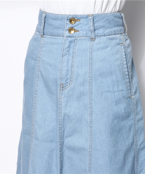 WEGO（ウィゴー）の「WEGO/デニムロングフレアスカート（デニムスカート・レディース・インディゴブルー/ダークインディゴブルー・FREE）」の10枚目の写真