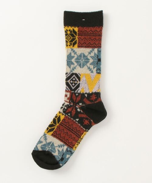 ANONYMOUSISM（アノニマスイズム）の「【AnonymousIsm】マルチパターンJQ/クルー丈ソックス（ソックス/靴下・メンズ・レッド/ダークグリーン/ナチュラル/ネイビー/オートミール/モスグリーン・25cm～27cm/MENS/WOMENS/23cm～25cm/23㎝～25㎝）」の5枚目の写真