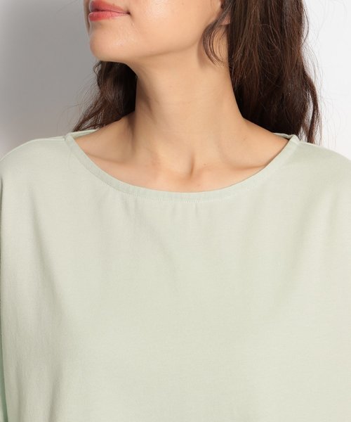 niko and...（ニコアンド）の「コーマＣ裾ノットビッグプルオーバー（Tシャツ/カットソー・レディース・オフホワイト/ライトグリーン/ブラック・MEDIUM/LARGE）」の16枚目の写真