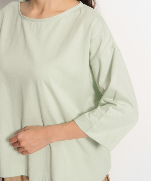 niko and...（ニコアンド）の「コーマＣ裾ノットビッグプルオーバー（Tシャツ/カットソー・レディース・オフホワイト/ライトグリーン/ブラック・MEDIUM/LARGE）」の17枚目の写真