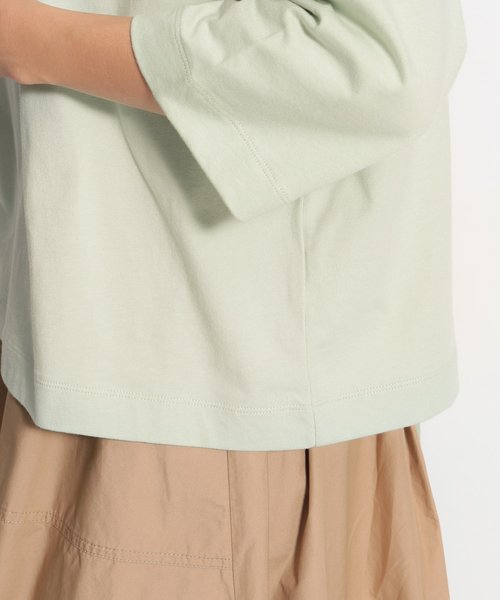 niko and...（ニコアンド）の「コーマＣ裾ノットビッグプルオーバー（Tシャツ/カットソー・レディース・オフホワイト/ライトグリーン/ブラック・MEDIUM/LARGE）」の18枚目の写真