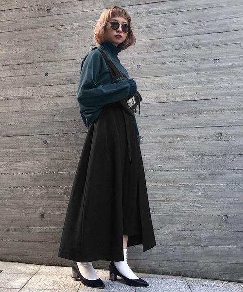 PAGEBOY（ページボーイ）の「【WEB限定】プリーツ切り換えフレアスカート（スカート・レディース・ブラック系その他/ブラック/ホワイト系その他2・FREE）」の16枚目の写真