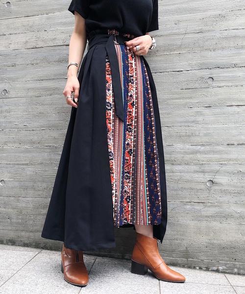 PAGEBOY（ページボーイ）の「【WEB限定】プリーツ切り換えフレアスカート（スカート・レディース・ブラック系その他/ブラック/ホワイト系その他2・FREE）」の6枚目の写真