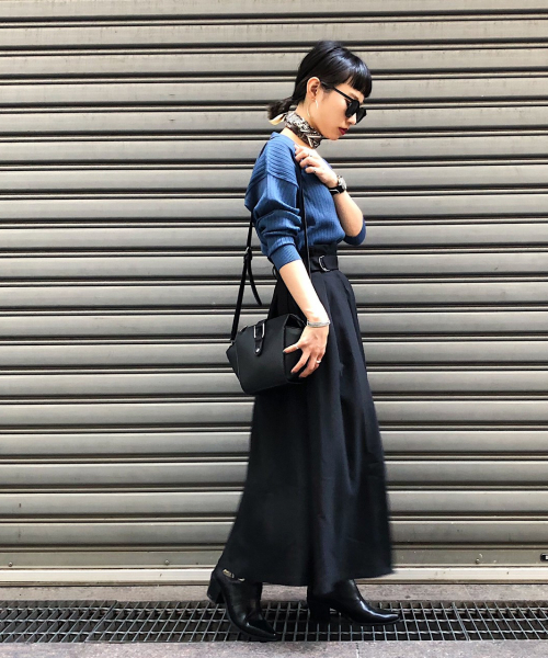 PAGEBOY（ページボーイ）の「【WEB限定】プリーツ切り換えフレアスカート（スカート・レディース・ブラック系その他/ブラック/ホワイト系その他2・FREE）」の5枚目の写真