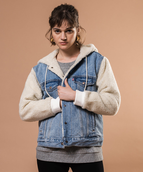 Ex Bf River デニムジャケット Levi S リーバイス のファッション Hidden Hidden セール デニムボアジャケット