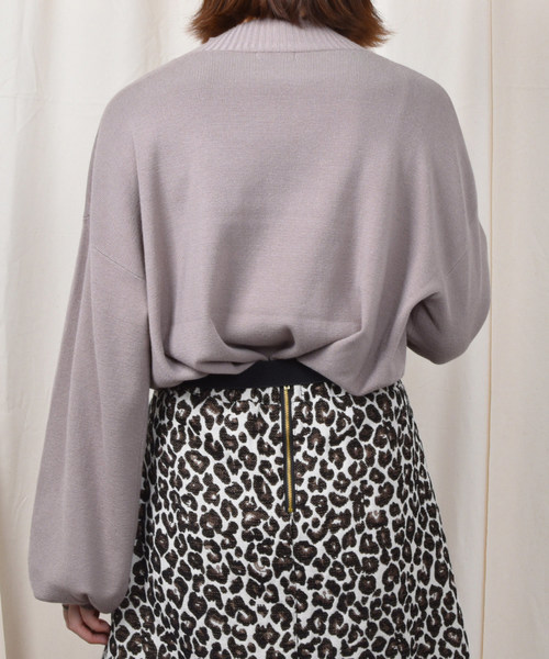 PairPair（ペアペア）の「ハイネック袖ボリュームニットプルオーバー（ニット/セーター・レディース・ブラック/ライトグリーン/アイボリー/モカ/ラベンダー・FREE）」の8枚目の写真