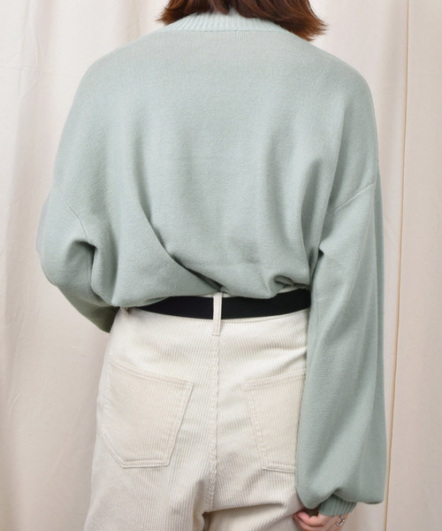 PairPair（ペアペア）の「ハイネック袖ボリュームニットプルオーバー（ニット/セーター・レディース・ブラック/ライトグリーン/アイボリー/モカ/ラベンダー・FREE）」の14枚目の写真