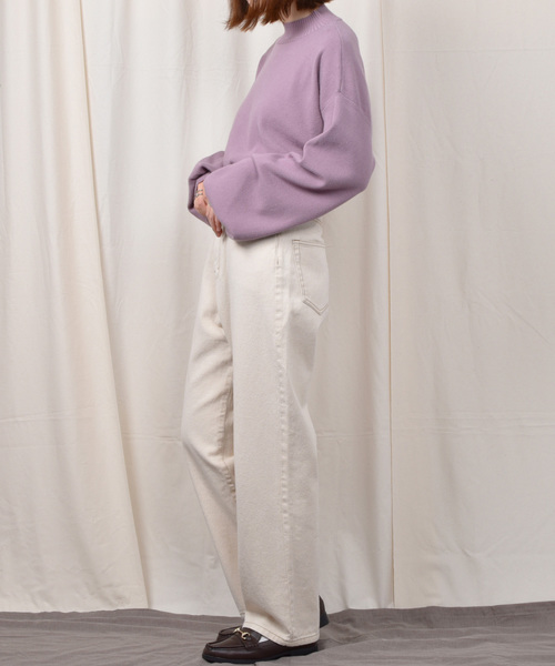 PairPair（ペアペア）の「ハイネック袖ボリュームニットプルオーバー（ニット/セーター・レディース・ブラック/ライトグリーン/アイボリー/モカ/ラベンダー・FREE）」の9枚目の写真