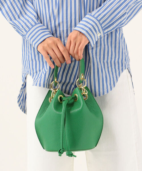 MARCO BIANCHINI（マルコビアンチーニ）の「MARCO BIANCHINI:巾着2WAYバッグ（ハンドバッグ・レディース・ブラック/ベージュ/グリーン/ブルー・ONE SIZE）」の10枚目の写真