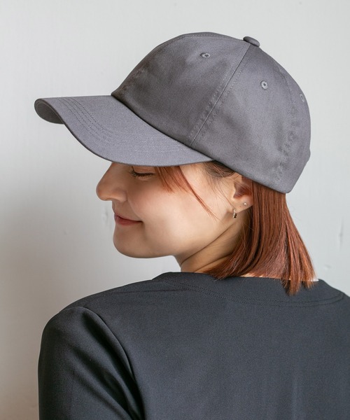 14+（イチヨンプラス）の「無地ツイルキャップ UV メンズ（キャップ・メンズ・ホワイト/ブラック/ベージュ/ネイビー/ピンク/グリーン/ワインレッド/モカ/ライトブラウン/チャコールグレー/カーキ/アイボリー/ライトピンク/グレイッシュブルー/テラコッタ/グレー/イエロー/ライトグリーン・MEDIUM/LARGE/X-LARGE/SMALL）」の5枚目の写真