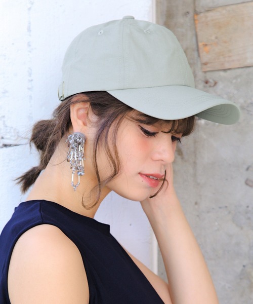 14+（イチヨンプラス）の「無地ツイルキャップ UV メンズ（キャップ・メンズ・ホワイト/ブラック/ベージュ/ネイビー/ピンク/グリーン/ワインレッド/モカ/ライトブラウン/チャコールグレー/カーキ/アイボリー/ライトピンク/グレイッシュブルー/テラコッタ/グレー/イエロー/ライトグリーン・MEDIUM/LARGE/X-LARGE/SMALL）」の11枚目の写真