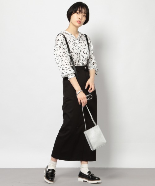 PAGEBOY（ページボーイ）の「サスツキマキシナロースカート（スカート・レディース・ブラック/カーキ/グレイッシュベージュ・SMALL/MEDIUM）」の4枚目の写真