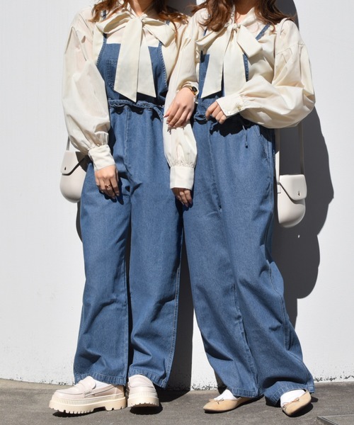 PairPair（ペアペア）の「無地＆チェック柄ボウタイブラウス（シャツ/ブラウス・レディース・ベージュ/オフホワイト/ホワイト系その他/ライトベージュ・FREE）」の6枚目の写真