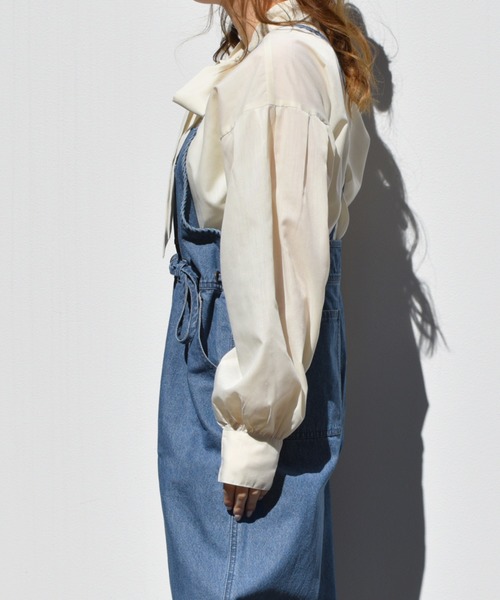 PairPair（ペアペア）の「無地＆チェック柄ボウタイブラウス（シャツ/ブラウス・レディース・ベージュ/オフホワイト/ホワイト系その他/ライトベージュ・FREE）」の13枚目の写真