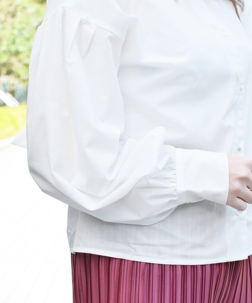 PairPair（ペアペア）の「無地＆チェック柄ボウタイブラウス（シャツ/ブラウス・レディース・ベージュ/オフホワイト/ホワイト系その他/ライトベージュ・FREE）」の16枚目の写真