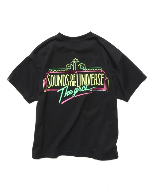 GROOVY COLORS（グルービーカラーズ）の「GROOVY COLORS/グルービーカラーズ THE GRCS NEON LOGO BIG TEE ビッグシルエット半袖Tシャツ（Tシャツ/カットソー・キッズ・ホワイト/ブラック/ブラウン・140/130）」の2枚目の写真