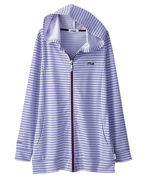 FILA(フィラ)の「FILA ボーダージャケット(パーカー・レディース・ブラック/パープル/マスタード・MEDIUM/LARGE/X-LARGE/XX-LARGE/XXX-LARGE/XXXX-LARGE)」の4枚目の写真