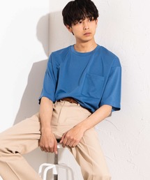 WEGO | WEGO/ポンチドロップショルダービッグシルエット5分袖Tシャツ(Tシャツ/カットソー)
