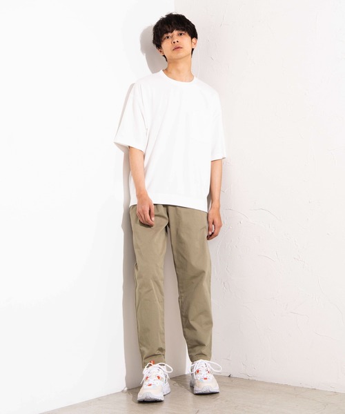 WEGO（ウィゴー）の「WEGO/ポンチドロップショルダービッグシルエット5分袖Tシャツ（Tシャツ/カットソー・メンズ・ブルー系その他/ホワイト/ブラック/ピンク・MEDIUM/LARGE）」の5枚目の写真