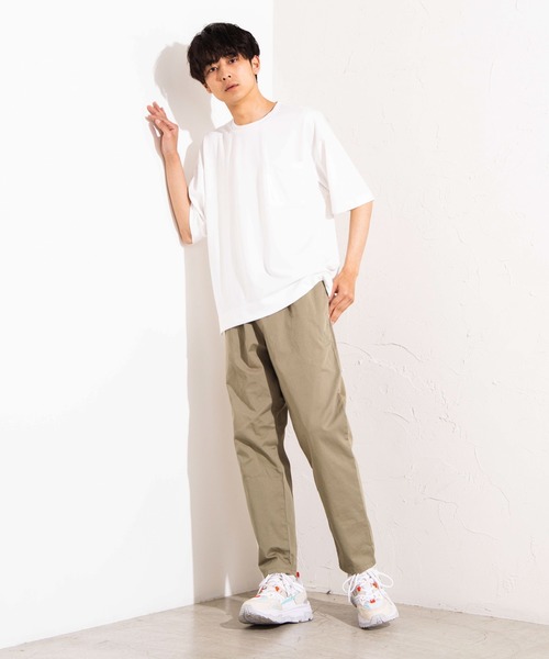 WEGO（ウィゴー）の「WEGO/ポンチドロップショルダービッグシルエット5分袖Tシャツ（Tシャツ/カットソー・メンズ・ブルー系その他/ホワイト/ブラック/ピンク・MEDIUM/LARGE）」の6枚目の写真