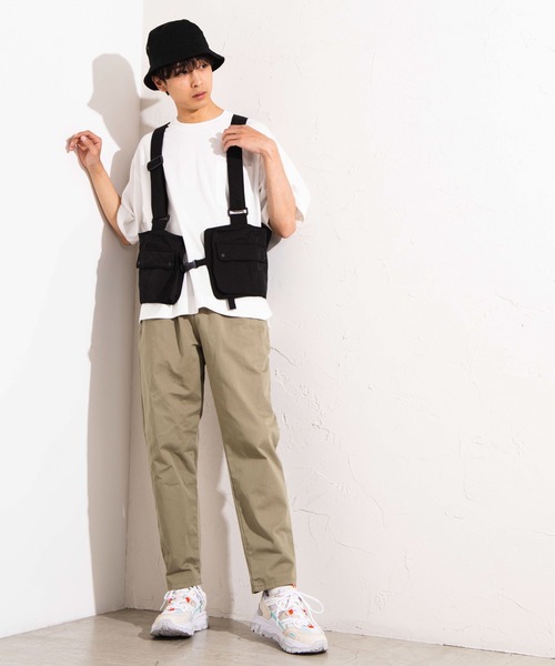 WEGO（ウィゴー）の「WEGO/ポンチドロップショルダービッグシルエット5分袖Tシャツ（Tシャツ/カットソー・メンズ・ブルー系その他/ホワイト/ブラック/ピンク・MEDIUM/LARGE）」の7枚目の写真