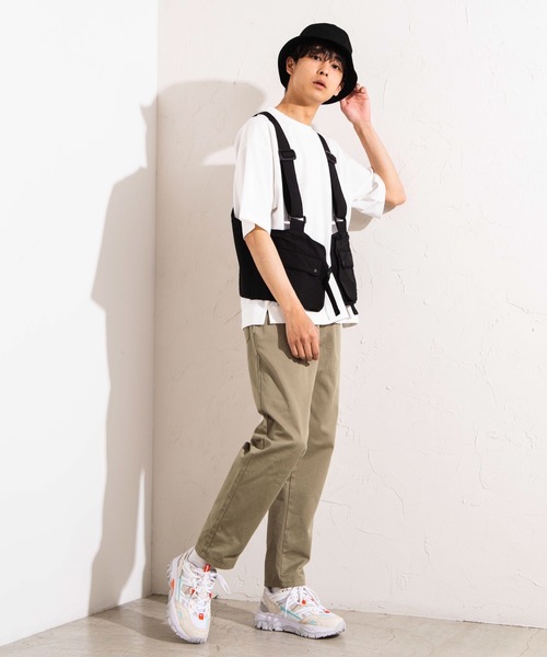 WEGO（ウィゴー）の「WEGO/ポンチドロップショルダービッグシルエット5分袖Tシャツ（Tシャツ/カットソー・メンズ・ブルー系その他/ホワイト/ブラック/ピンク・MEDIUM/LARGE）」の8枚目の写真