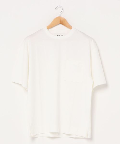 WEGO（ウィゴー）の「WEGO/ポンチドロップショルダービッグシルエット5分袖Tシャツ（Tシャツ/カットソー・メンズ・ブルー系その他/ホワイト/ブラック/ピンク・MEDIUM/LARGE）」の18枚目の写真
