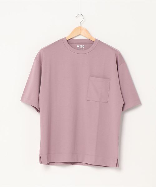 WEGO（ウィゴー）の「WEGO/ポンチドロップショルダービッグシルエット5分袖Tシャツ（Tシャツ/カットソー・メンズ・ブルー系その他/ホワイト/ブラック/ピンク・MEDIUM/LARGE）」の21枚目の写真