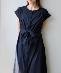 TRIANGLE PALETTE | インナーキャミ付き シャツワンピース（インド綿.インドコットン.コットン100%,綿100%）(シャツワンピース)