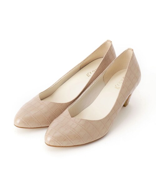 grove（グローブ）の「【22.0～25.0まで】やわここちVカットパンプス(5cm)（パンプス・レディース・ブラック系3/ベージュ系その他6/ブラウン系その他2/ボルドー/ブルー系9/ブラック系4/ブラック系7/ブラック・45/35/30/20/50/25/40）」の9枚目の写真