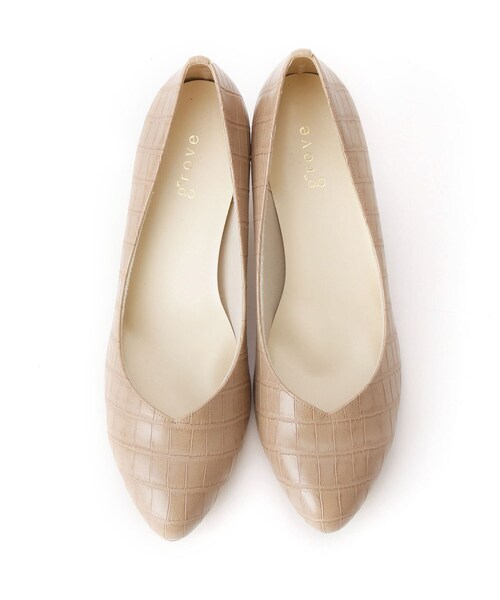 grove（グローブ）の「【22.0～25.0まで】やわここちVカットパンプス(5cm)（パンプス・レディース・ブラック系3/ベージュ系その他6/ブラウン系その他2/ボルドー/ブルー系9/ブラック系4/ブラック系7/ブラック・45/35/30/20/50/25/40）」の14枚目の写真