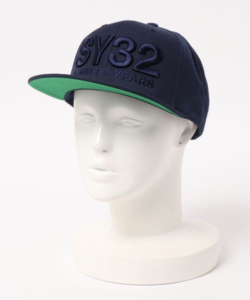 SY32 by SWEET YEARS（エスワイサーティトゥバイスィートイヤーズ）の「/SY32 by SWEET YEARS/3D LOGO SNAPBACK CAP（キャップ・メンズ・ブラック/ネイビー/グレー/ブラック系その他・FREE）」の6枚目の写真