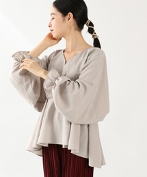 LOWRYS FARM | バックリボンソデフリルブラウス　891218(シャツ/ブラウス)